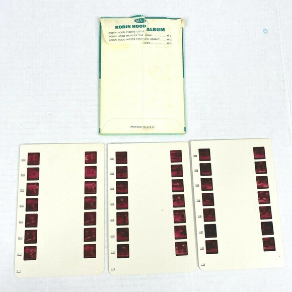 3 Tru Vue 3D Viewer Film Cards Robin‎ Hood 1956 - Picture 5 of 5